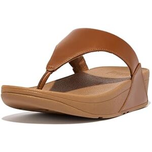 Fitflop Lulu lederen toepost dames platform sandalen in wit, Lichtbruin, 36 EU Fitflop Lulu lederen toepost dames platform sandalen in wit, Lichtbruin, 36 EU