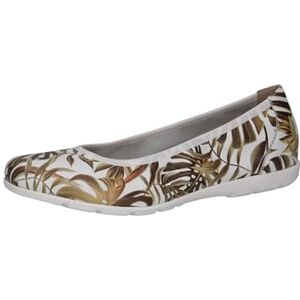 CAPRICE Dames 9-22150-42 Ballerina, wit graffiti, 42 EU, wit graffiti, 42 EU CAPRICE Dames 9-22150-42 Ballerina, wit graffiti, 42 EU, wit graffiti, 42 EU