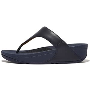 Fitflop Lulu lederen toepost dames platform sandalen in wit, Diepste Blauw, 39 EU Fitflop Lulu lederen toepost dames platform sandalen in wit, Diepste Blauw, 39 EU