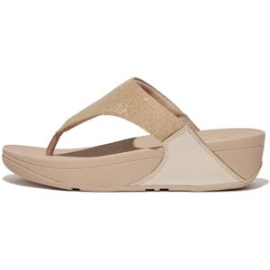 Fitflop Dames LULU SHIMMERLUX teenpost sandalen, latte beige, 7 UK, Latte Beige, 41 EU Fitflop Dames LULU SHIMMERLUX teenpost sandalen, latte beige, 7 UK, Latte Beige, 41 EU