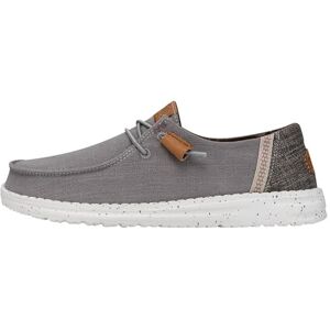 HEYDUDE Hey Dude Wendy Washed Canvas Moccasin voor dames, grijs, 42 EU HEYDUDE Hey Dude Wendy Washed Canvas Moccasin voor dames, grijs, 42 EU
