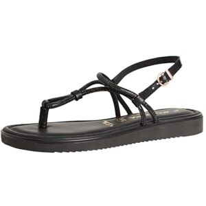 Tamaris 1-28601-44 platte damessandalen, Black Glam, 37 EU Tamaris 1-28601-44 platte damessandalen, Black Glam, 37 EU