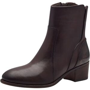 MARCO TOZZI Cowboy Enkellaarsjes voor dames met hak met leren aandeel, Mocca Kam, 38 EU MARCO TOZZI Cowboy Enkellaarsjes voor dames met hak met leren aandeel, Mocca Kam, 38 EU