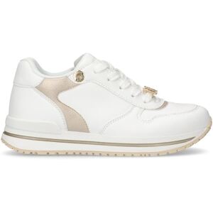 Tommy Hilfiger , Veterschoenen met metallic details, Reece wit/platina, 32, Platina wit, 32 EU Tommy Hilfiger , Veterschoenen met metallic details, Reece wit/platina, 32, Platina wit, 32 EU