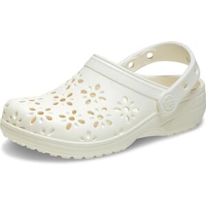Crocs uniseks-kind Classic Floral Cut Out Clog K Klomp, Chalk, 32/33 EU Crocs uniseks-kind Classic Floral Cut Out Clog K Klomp, Chalk, 32/33 EU