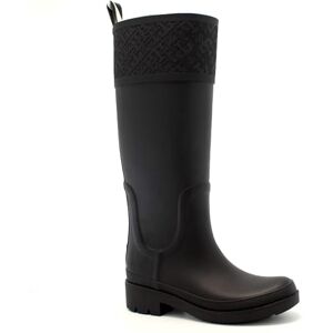 Tommy Hilfiger Dames Rubber Lange Boot Monogram Fw0fw08161 Regenlaarzen, Zwart, 36 EU Tommy Hilfiger Dames Rubber Lange Boot Monogram Fw0fw08161 Regenlaarzen, Zwart, 36 EU