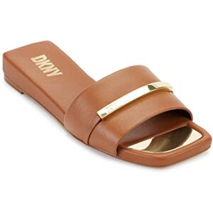 DKNY Alaina Slide Flat, dames, Dk Cognac, 40 EU DKNY Alaina Slide Flat, dames, Dk Cognac, 40 EU
