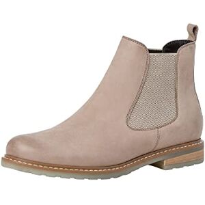 Tamaris Chelsea Boots voor dames, enkellaarsjes, Grijs Taupe Nubuc, 36 EU Tamaris Chelsea Boots voor dames, enkellaarsjes, Grijs Taupe Nubuc, 36 EU
