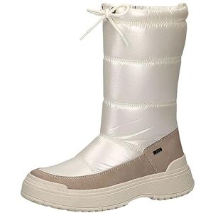 CAPRICE Airmotion Winterlaarzen voor dames, zonder hak, waterafstotend, gevoerd, breedte G Vegan, Wit Lt Gold, 41 EU CAPRICE Airmotion Winterlaarzen voor dames, zonder hak, waterafstotend, gevoerd, breedte G Vegan, Wit Lt Gold, 41 EU