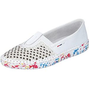 Rieker M2361 Instappers voor dames, wit, 37 EU Rieker M2361 Instappers voor dames, wit, 37 EU
