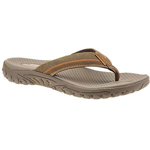 Skechers Reggae Cobano slippers voor heren, Bruin leder, 45 EU Skechers Reggae Cobano slippers voor heren, Bruin leder, 45 EU