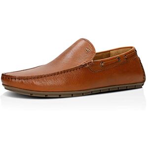 WOJAS Mocassins voor heren, met leer, modieuze loafers, comfortabel en comfortabel, stijlvolle naden, 10047-52, lichtbruin, maat 43 WOJAS Mocassins voor heren, met leer, modieuze loafers, comfortabel en comfortabel, stijlvolle naden, 10047-52, lichtbruin, maat 43