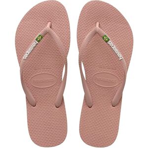 Havaianas HAV Slim Brasil Logo Navy Blue Teenslippers voor dames, paars (Green Dew), 25/26 EU Havaianas HAV Slim Brasil Logo Navy Blue Teenslippers voor dames, paars (Green Dew), 25/26 EU