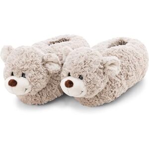 NICI 62332 Pantoffels beer Finni, maat 36-39 (M), grijs, warm knuffeldier pantoffels voor jongens en meisjes, dierenschoenen met anti-slip zool, slippers NICI 62332 Pantoffels beer Finni, maat 36-39 (M), grijs, warm knuffeldier pantoffels voor jongens en meisjes, dierenschoenen met anti-slip zool, slippers