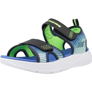 Skechers Microspec-splash, sandalen voor kinderen en jongeren, Zwart Synthetic Lime Blue Trim, 30 EU Skechers Microspec-splash, sandalen voor kinderen en jongeren, Zwart Synthetic Lime Blue Trim, 30 EU