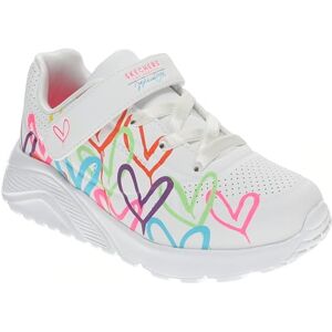 Skechers Uno Lite Love LevitateSneaker voor meisjes, Witte Synthetische Neon Multi Trim, 5 UK Child Skechers Uno Lite Love LevitateSneaker voor meisjes, Witte Synthetische Neon Multi Trim, 5 UK Child