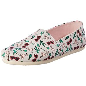 TOMS Platte instappers met Alpargata-print voor dames, Grijze Flamingo, 36.5 EU TOMS Platte instappers met Alpargata-print voor dames, Grijze Flamingo, 36.5 EU