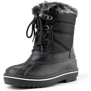 riemot Gevoerde winterlaarzen voor dames, antisliplaarzen, zwart, 41 EU riemot Gevoerde winterlaarzen voor dames, antisliplaarzen, zwart, 41 EU