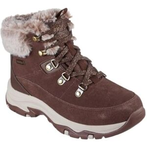 Skechers Trego Snow Worries enkellaars voor dames, Chocolade Suede Duraleather Faux Fur, 36 EU Skechers Trego Snow Worries enkellaars voor dames, Chocolade Suede Duraleather Faux Fur, 36 EU