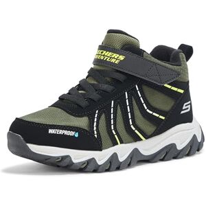 Skechers Robuuste Ranger Storm Trail enkellaars voor jongens, Zwart Synthetisch Zwart Groen Trim, 11 UK Child Skechers Robuuste Ranger Storm Trail enkellaars voor jongens, Zwart Synthetisch Zwart Groen Trim, 11 UK Child