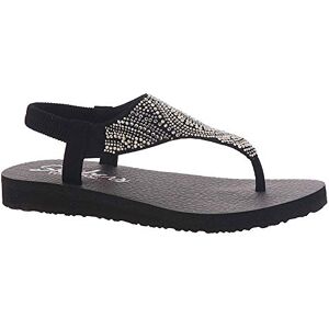 Skechers Meditation New Moon Teenslippers voor dames, Zwarte Mitobuck Smoke Strass, 36 EU Skechers Meditation New Moon Teenslippers voor dames, Zwarte Mitobuck Smoke Strass, 36 EU