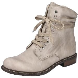 Rieker 71218 Veterlaarzen voor dames, enkellaarsjes, beige, 42 EU Rieker 71218 Veterlaarzen voor dames, enkellaarsjes, beige, 42 EU