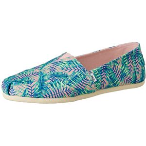 TOMS Platte instappers met Alpargata-print voor dames, Roze Palm, 36.5 EU TOMS Platte instappers met Alpargata-print voor dames, Roze Palm, 36.5 EU