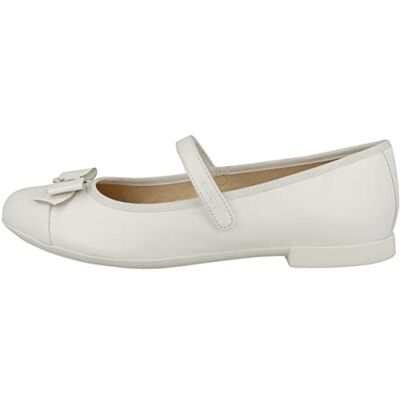 Geox JR PLIE' Ballet Flat, Wit, 30 EU, wit, 30 EU Geox JR PLIE' Ballet Flat, Wit, 30 EU, wit, 30 EU