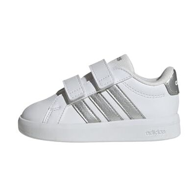 adidas uniseks-baby Grand Court 3.0 Infants Shoes, Ftwr White/Silver Met./Silver Met., 23.5 EU adidas uniseks-baby Grand Court 3.0 Infants Shoes, Ftwr White/Silver Met./Silver Met., 23.5 EU