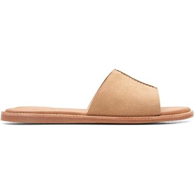 Clarks Karsea Mule Slide sandalen voor dames, Light Tan Suede, 36 EU Clarks Karsea Mule Slide sandalen voor dames, Light Tan Suede, 36 EU