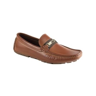 GUESS Heren Aarav Driving Style Loafer, Cognac 210, 46 EU GUESS Heren Aarav Driving Style Loafer, Cognac 210, 46 EU