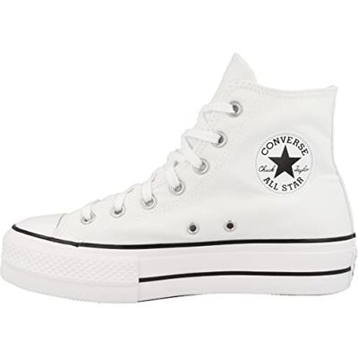Converse CTAS Lift HI lage sneakers voor dames, wit (White/Black/White 102), 42,5 EU, wit, 42.5 EU Converse CTAS Lift HI lage sneakers voor dames, wit (White/Black/White 102), 42,5 EU, wit, 42.5 EU