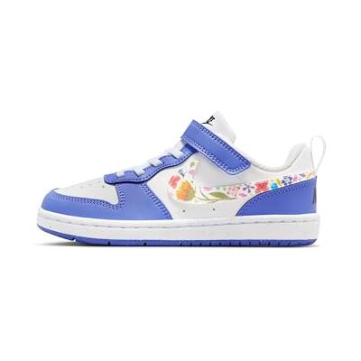 NIKE Court Borough Low FL (PS) sportschoen voor kinderen en jongeren, Wit Wit Sapphire Zwart, 31.5 EU NIKE Court Borough Low FL (PS) sportschoen voor kinderen en jongeren, Wit Wit Sapphire Zwart, 31.5 EU