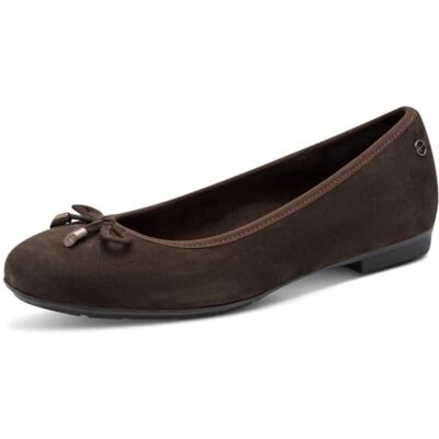 Tamaris dames Comfort Damen Ballerinas Aus Leder Mit SchleifeBalletschoen Tamaris dames Comfort Damen Ballerinas Aus Leder Mit SchleifeBalletschoen