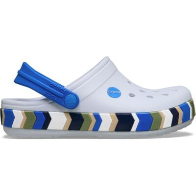 Crocs Crocband Chevron Band Klomp, Staalgrijs/Vlamblauw, Kinderen, EU 30-31 Lichtgewicht Croslite klomp; ventilatiegaten; draaibare hielband voor houvast; makkelijk te reinigen; comfort Crocs Crocband Chevron Band Klomp, Staalgrijs/Vlamblauw, Kinderen, EU 30-31 Lichtgewicht Croslite klomp; ventilatiegaten; draaibare hielband voor houvast; makkelijk te reinigen; comfort