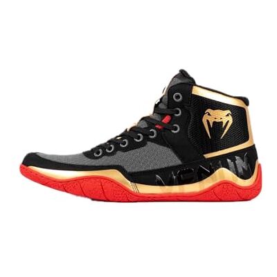 Venum Elite Wrestling Ringerschoenen - Zwart Goud Rood - EU 45.5 Venum Elite Wrestling Ringerschoenen - Zwart Goud Rood - EU 45.5