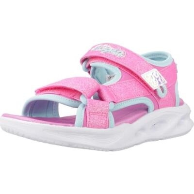 Skechers Sola Glow Sandaal Sport voor meisjes, Hot Pink Synthetische Aqua Trim, 12 UK Child Skechers Sola Glow Sandaal Sport voor meisjes, Hot Pink Synthetische Aqua Trim, 12 UK Child