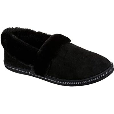 Skechers Gezellig kampvuur Team Toasty Slipper dames,Zwarte Microfiber Faux Fur Line,39.5 EU Skechers Gezellig kampvuur Team Toasty Slipper dames,Zwarte Microfiber Faux Fur Line,39.5 EU