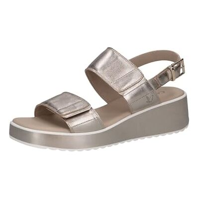 CAPRICE Dames 9-28307-44 platte sandalen, taupe metallic, 37 EU, taupe metallic, 37 EU CAPRICE Dames 9-28307-44 platte sandalen, taupe metallic, 37 EU, taupe metallic, 37 EU