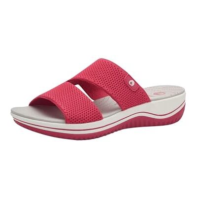 Jana Coshy: Vacation for your feet A hallux-optimized extra width waterproof vegan mule, fuchsia (red), 37 EU Jana Coshy: Vacation for your feet A hallux-optimized extra width waterproof vegan mule, fuchsia (red), 37 EU