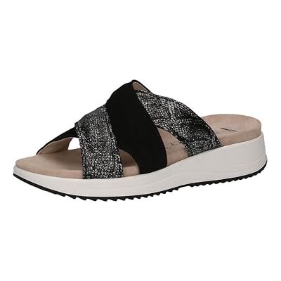 CAPRICE Dames 9-27203-42 Platte sandaal, Black Com., 39 EU CAPRICE Dames 9-27203-42 Platte sandaal, Black Com., 39 EU