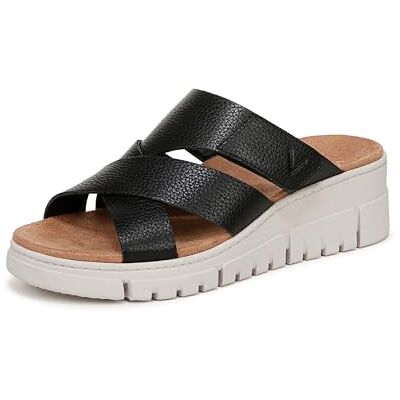 Vionic Uptown Sunset Wedge sandaal voor dames, zwart vegleer, maat 44 EU, Zwart Vegetarisch Leer, 39.5 EU Vionic Uptown Sunset Wedge sandaal voor dames, zwart vegleer, maat 44 EU, Zwart Vegetarisch Leer, 39.5 EU