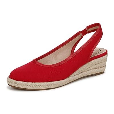 LifeStride Kayden Wedge Sandaal voor dames, Vuur Rood, 37 EU LifeStride Kayden Wedge Sandaal voor dames, Vuur Rood, 37 EU