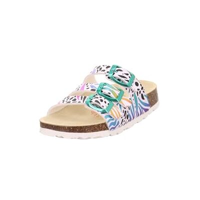 Superfit Pantoffels met voetbed voor meisjes, wit meerkleurig 1070, 24 EU Breed Superfit Pantoffels met voetbed voor meisjes, wit meerkleurig 1070, 24 EU Breed