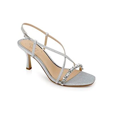 Jewel Badgley Mischka dames alexis sandaal met hak, zilver, 39 EU Jewel Badgley Mischka dames alexis sandaal met hak, zilver, 39 EU
