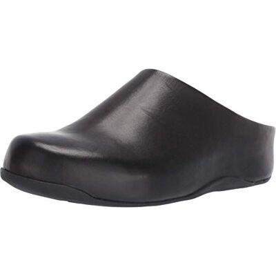 fitflop SHUV LEATHER klompen dames, Black, 36 EU fitflop SHUV LEATHER klompen dames, Black, 36 EU