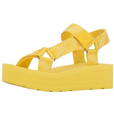 GUESS Avin Wedge sandaal voor dames, Geel 700, 39 EU GUESS Avin Wedge sandaal voor dames, Geel 700, 39 EU