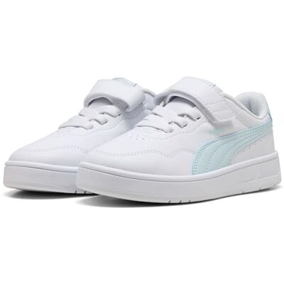 PUMA Court Lally AC+ PS, sneakers, wit-peaceful blue, maat 21, wit/blauw (peaceful blue), 21 EU PUMA Court Lally AC+ PS, sneakers, wit-peaceful blue, maat 21, wit/blauw (peaceful blue), 21 EU