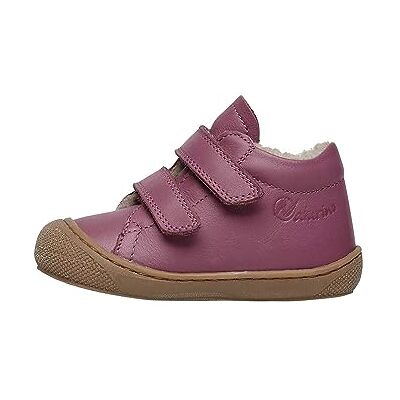 Naturino Cocoon VL-sandalen voor de eerste stappen, van suède, met pony-roze opdruk Naturino Cocoon VL-sandalen voor de eerste stappen, van suède, met pony-roze opdruk