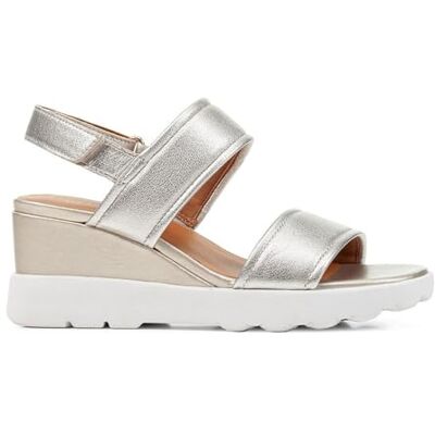 Geox Dames D SPHERICA EC6 A Wedge Sandal, LT Gold, 37 EU, Lt Gold, 37 EU Geox Dames D SPHERICA EC6 A Wedge Sandal, LT Gold, 37 EU, Lt Gold, 37 EU